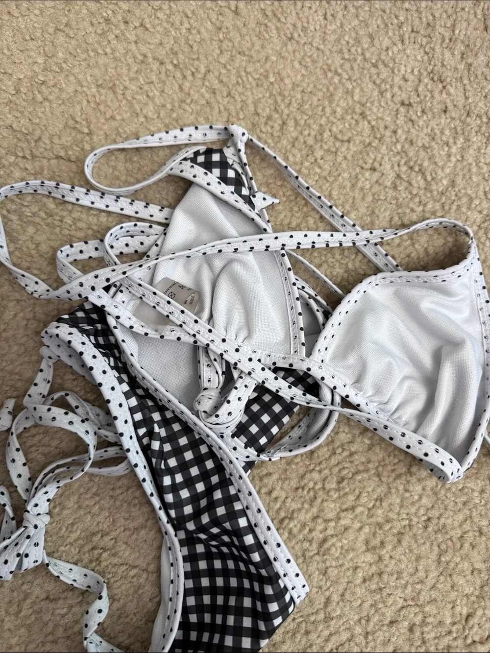 Black & White Gingham Bikini